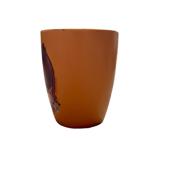 Rare Collectible Disney Store Eeyore Smelling Flowers Orange Lrg Coffee Tea Mug - Picture 6 of 6